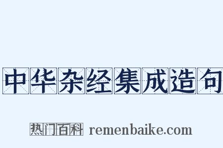 中华杂经集成造句是什么意思的图片